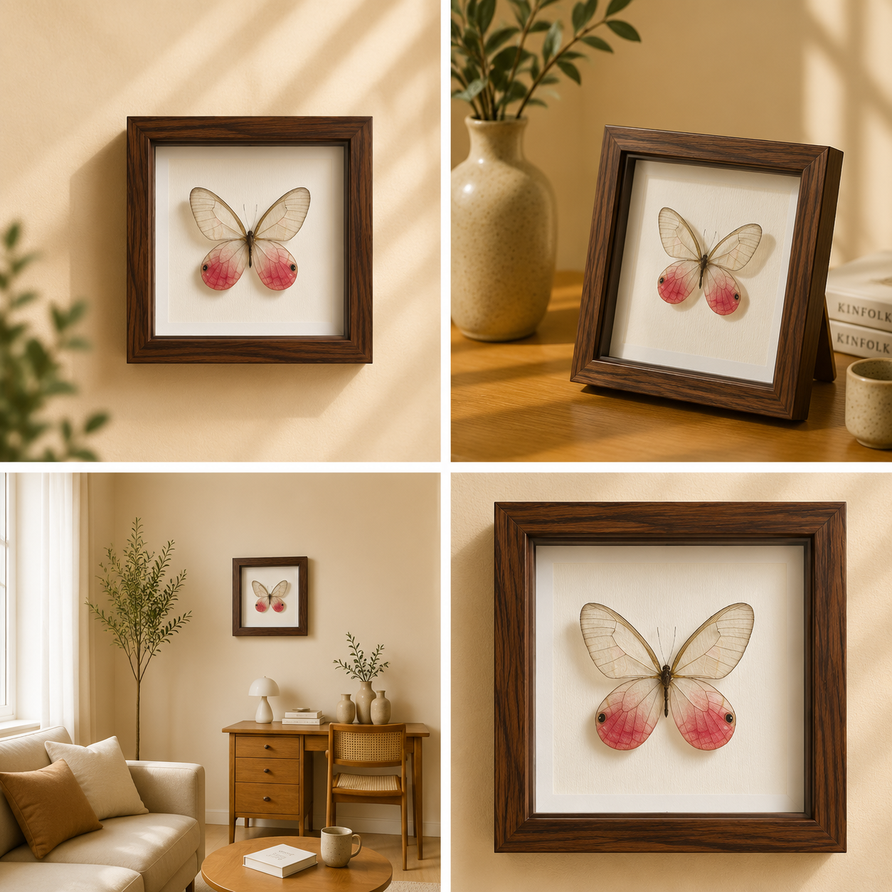 Cithaerias pireta Handmade Butterfly Specimen Frame Nordic Minimalist Home Decor