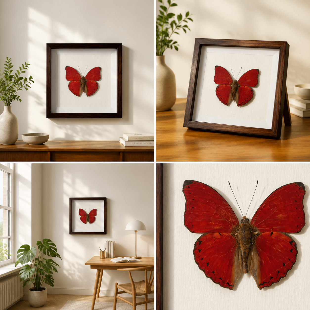Cymothoe sangaris Handmade Butterfly Specimen Frame Nordic Minimalist Home Decor