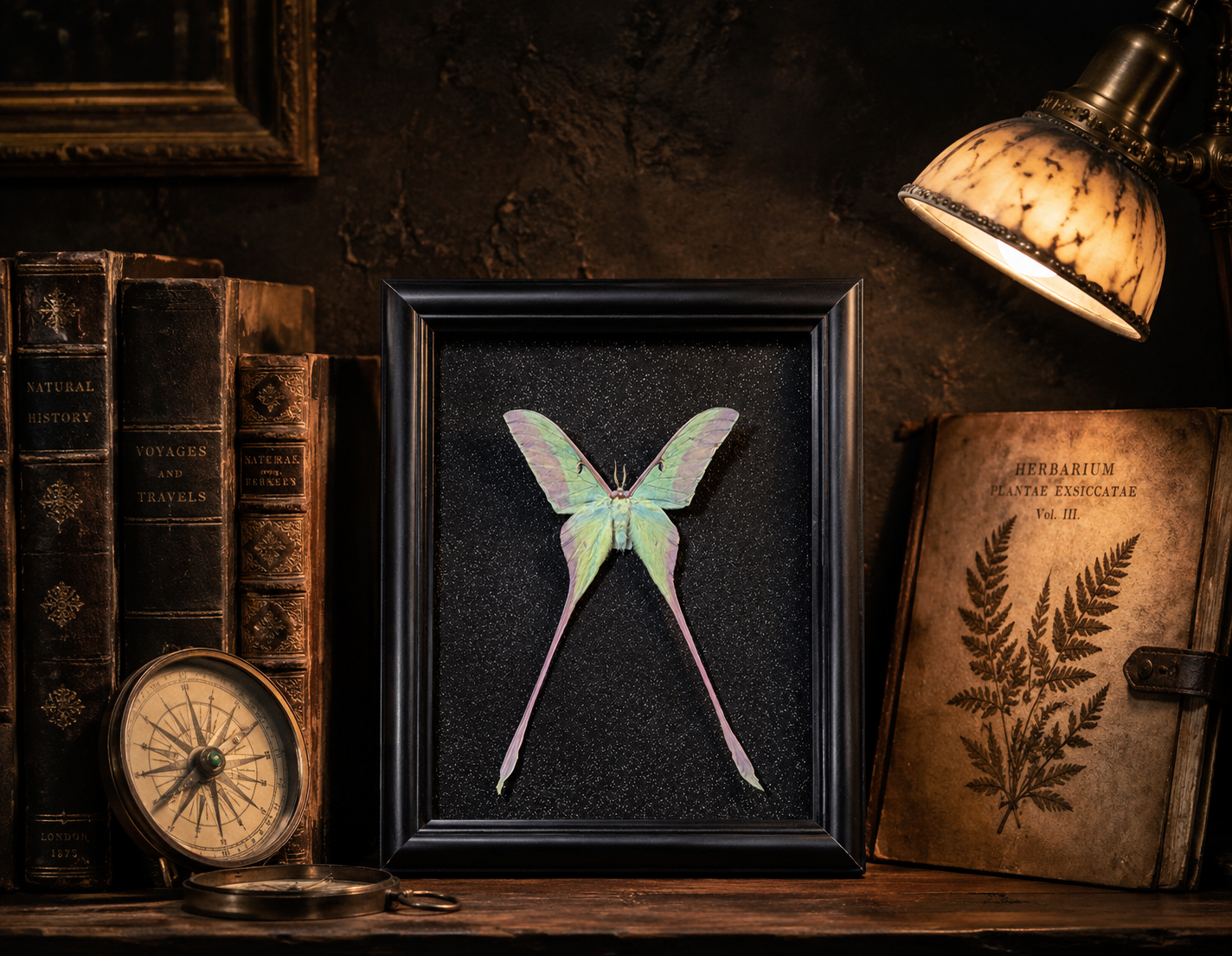 Actias dubernardi Handmade Butterfly Specimen Frame Vintage Collection Home Decoration