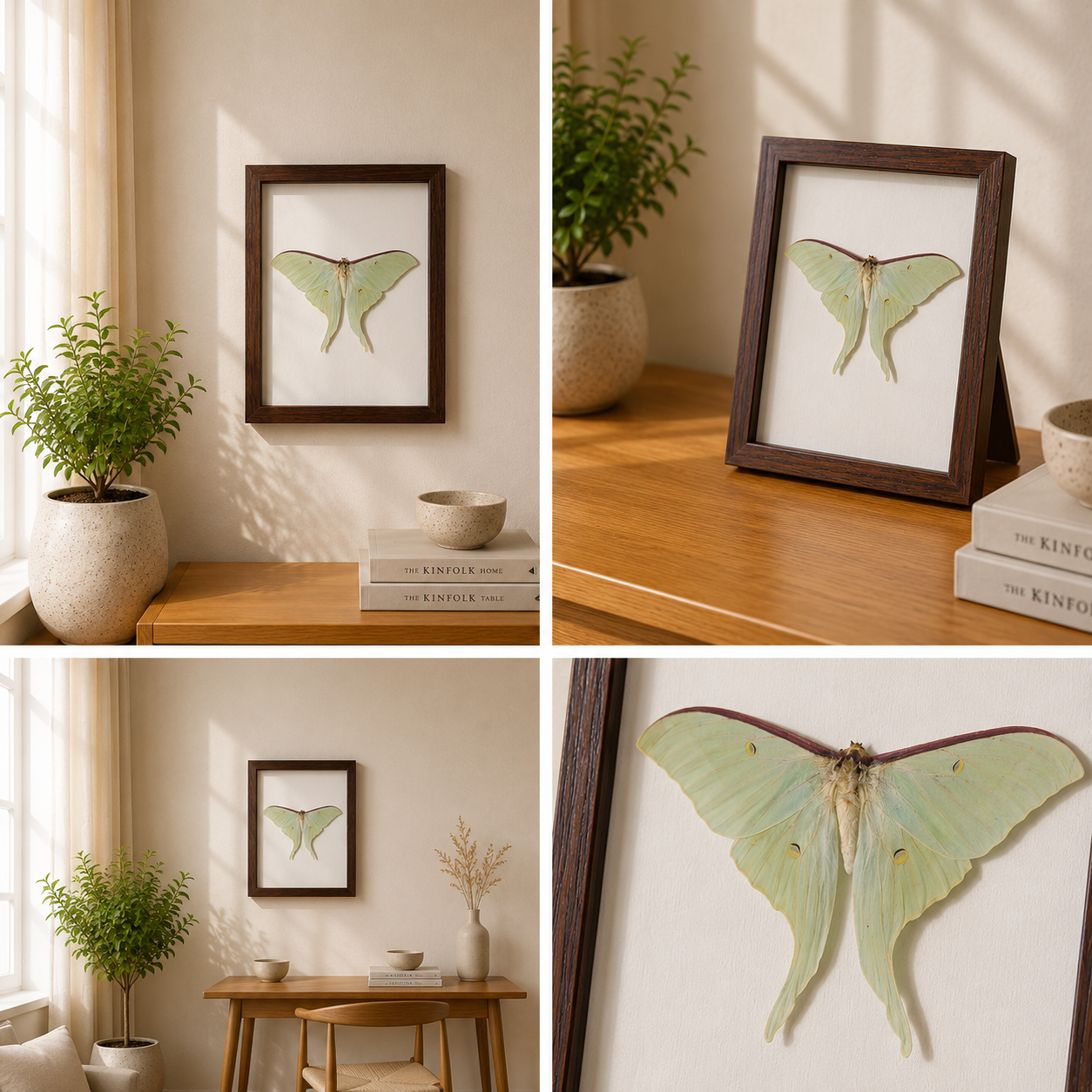Actias ningpoana Handmade Butterfly Specimen Frame Nordic Minimalist Home Decor