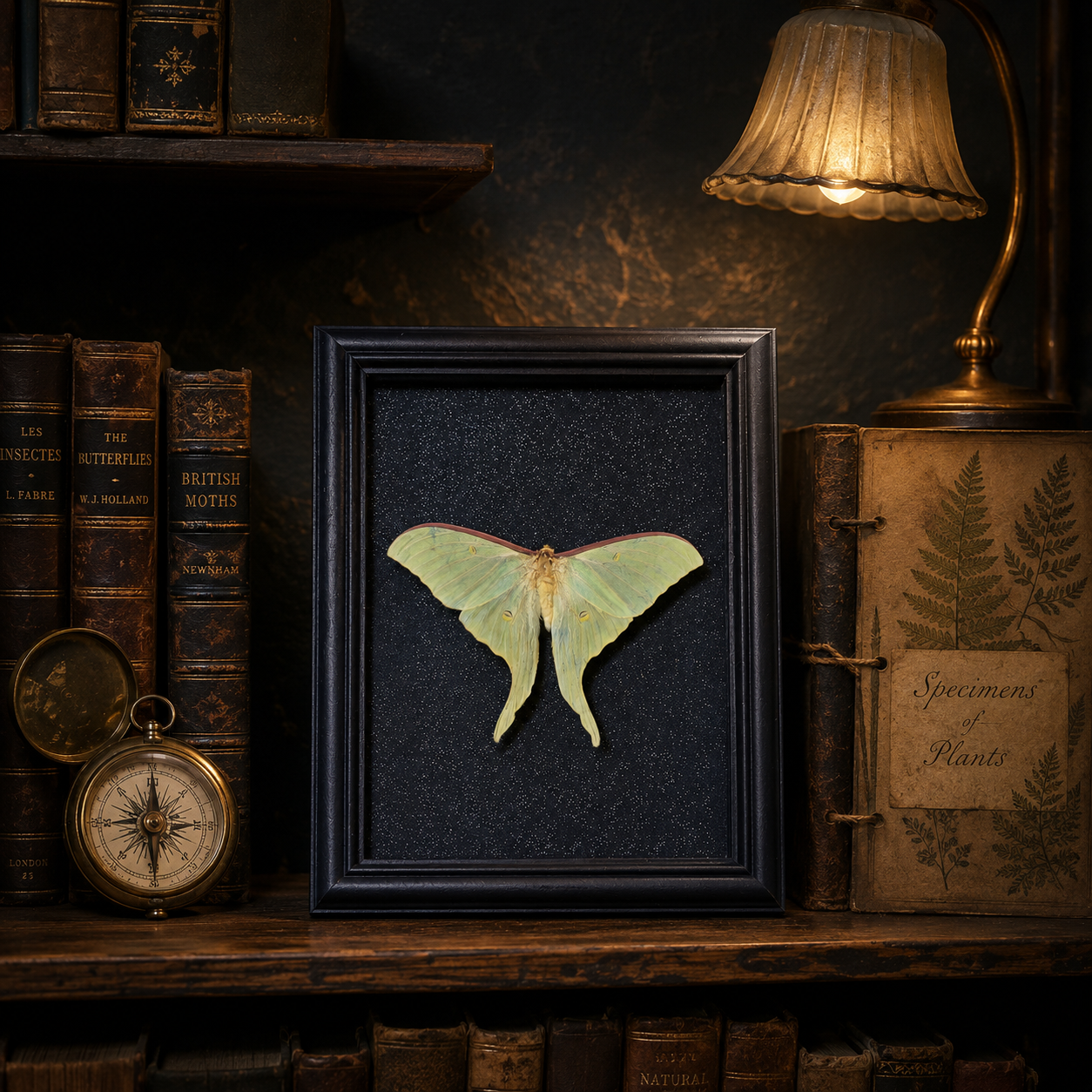 Actias ningpoana Handmade Butterfly Specimen Frame Vintage Collection Home Decoration