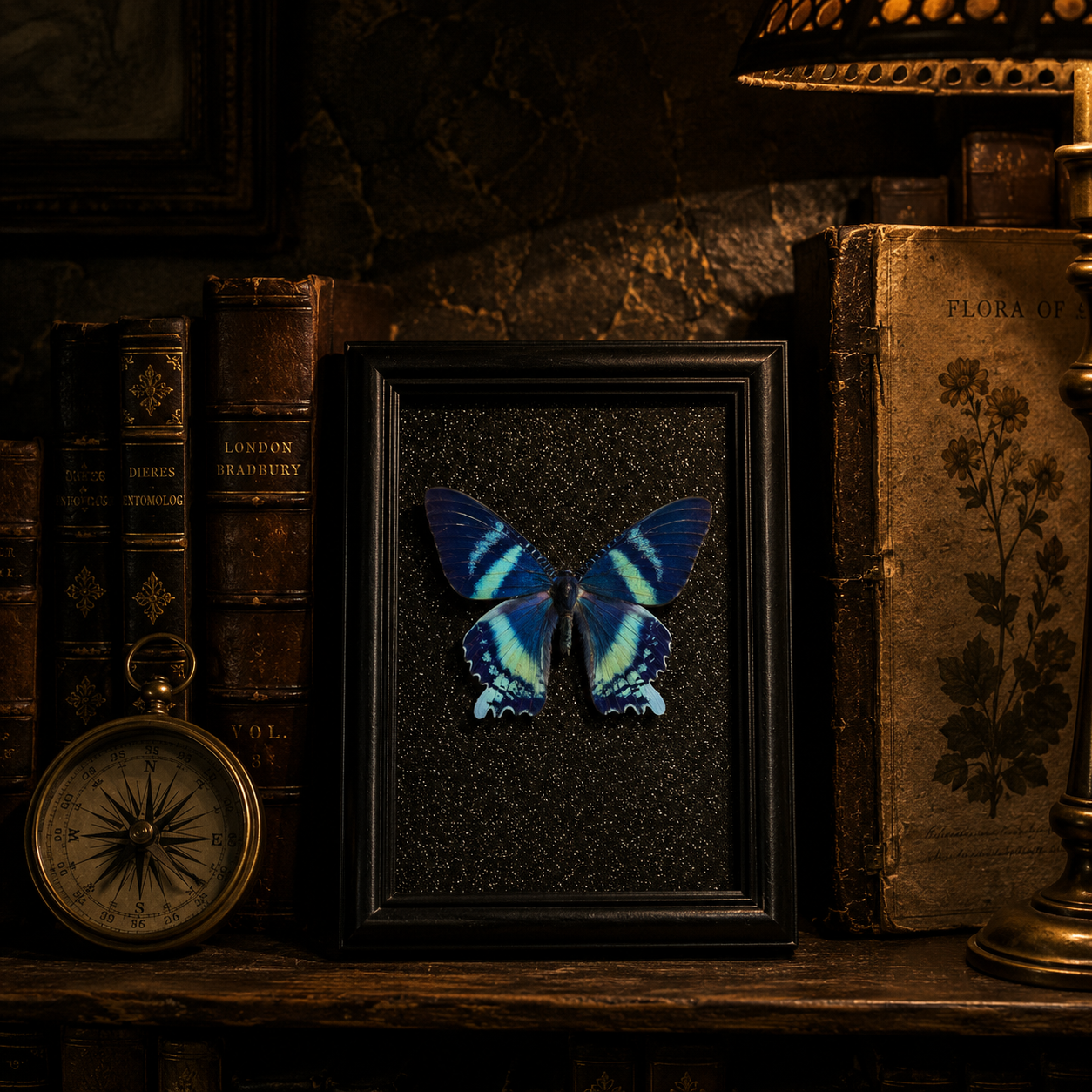 Alcides orontes Handmade Butterfly Specimen Frame Vintage Collection Home Decoration