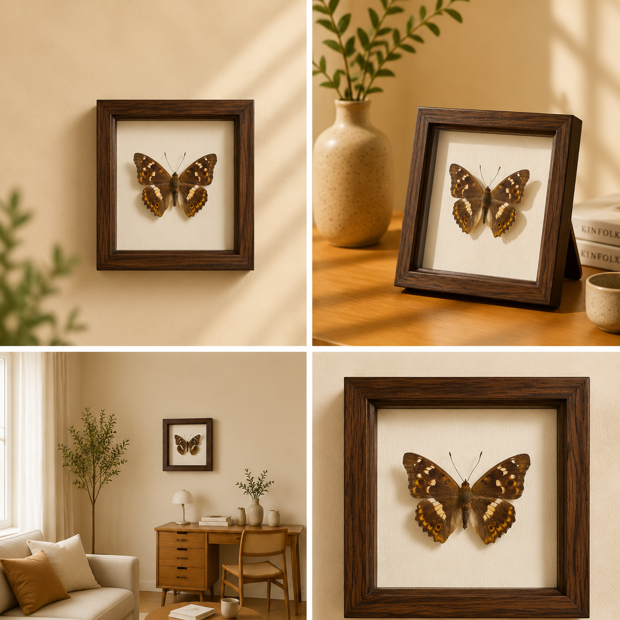 Apatura ilia Handmade Butterfly Specimen Frame Nordic Minimalist Home Decor