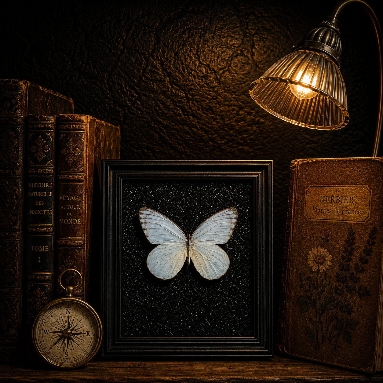 Appias lyncida Handmade Butterfly Specimen Frame Vintage Collection Home Decoration