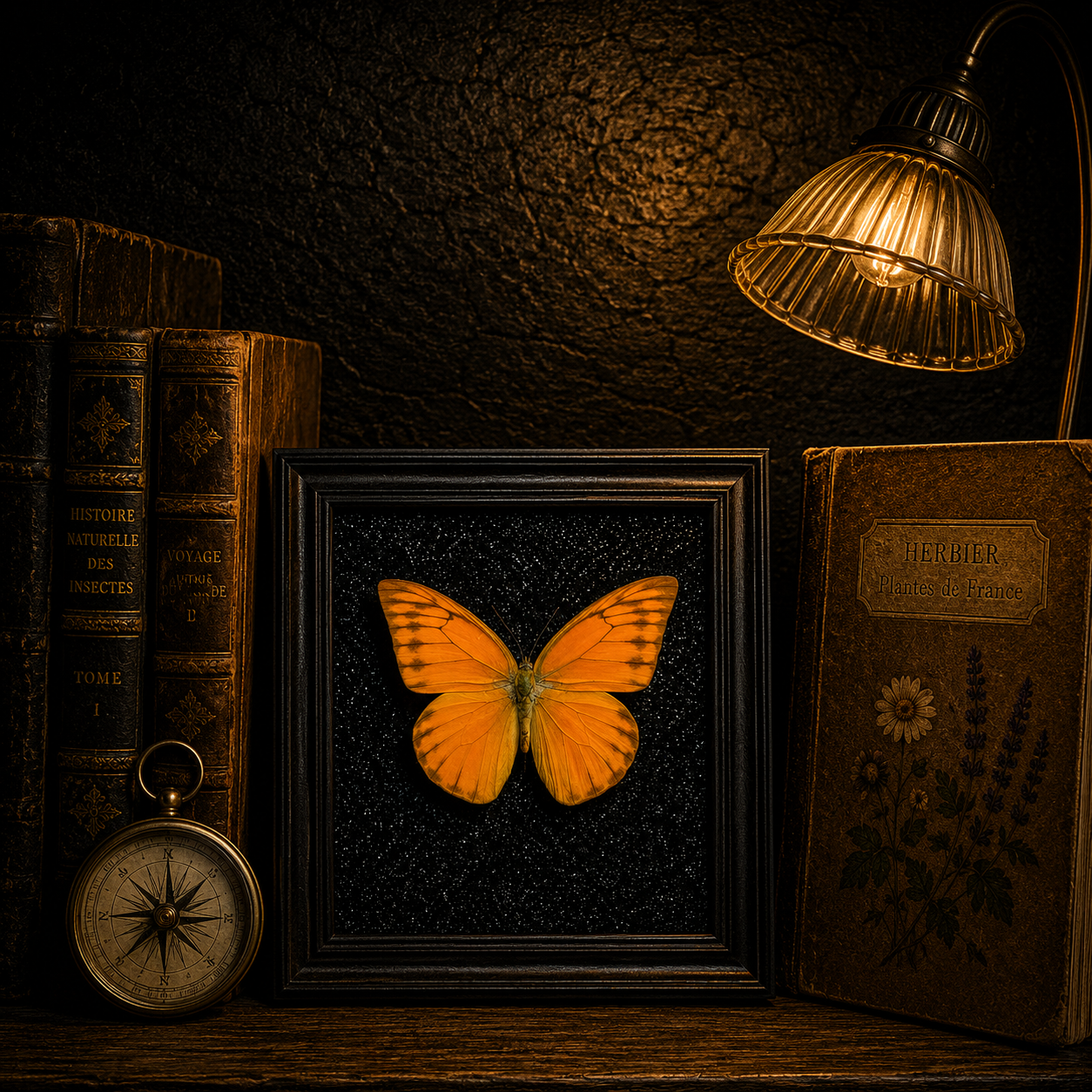 Appias nero Handmade Butterfly Specimen Frame Vintage Collection Home Decoration