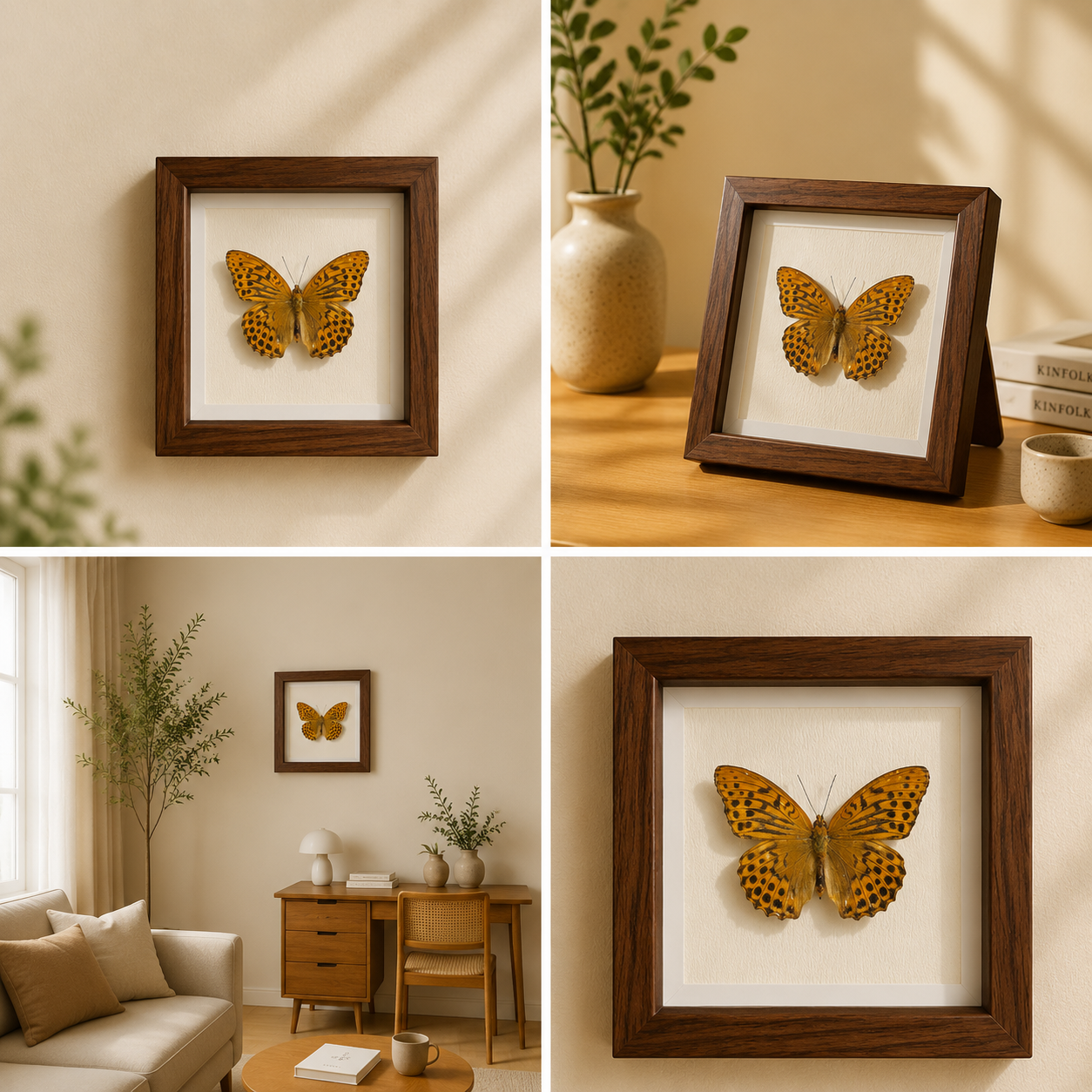 Argynnis paphia Handmade Butterfly Specimen Frame Nordic Minimalist Home Decor