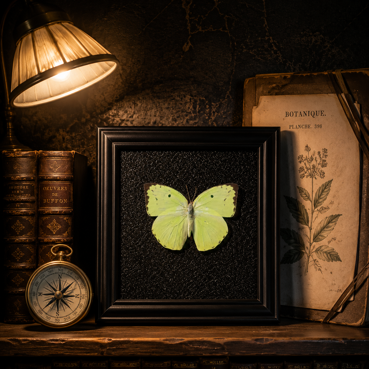 Catopsilia scylla Handmade Butterfly Specimen Frame Vintage Collection Home Decoration