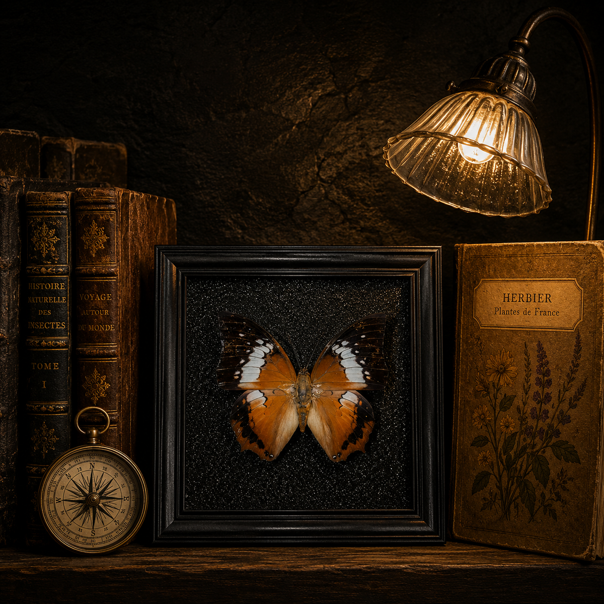 Charaxes bernardus Handmade Butterfly Specimen Frame Vintage Collection Home Decoration