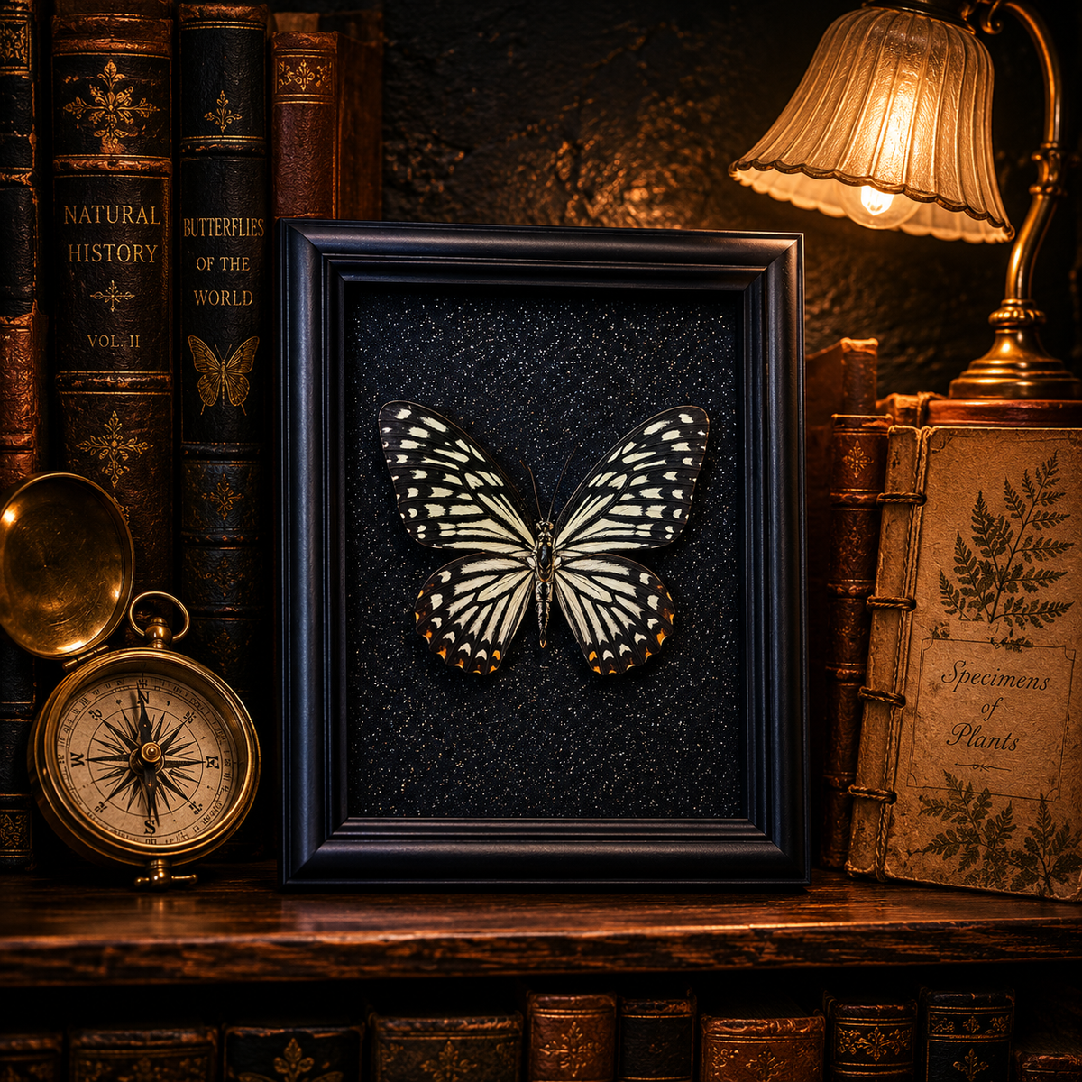 Chilasa clytia Handmade Butterfly Specimen Frame Vintage Collection Home Decoration