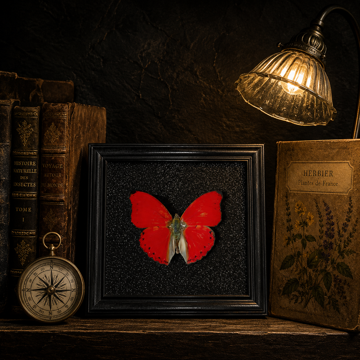 Cymothoe sangaris Handmade Butterfly Specimen Frame Vintage Collection Home Decoration