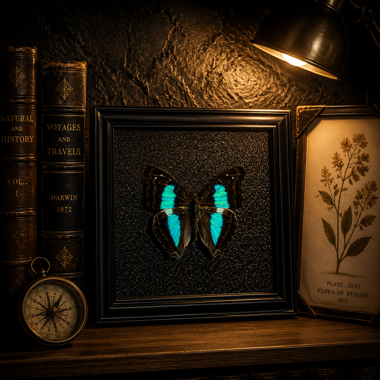 Doxocopa agathina Handmade Butterfly Specimen Frame Vintage Collection Home Decoration