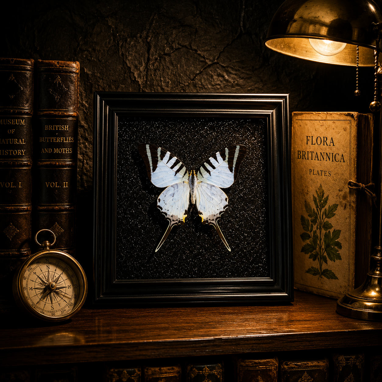 Graphium antiphates Handmade Butterfly Specimen Frame Vintage Collection Home Decoration