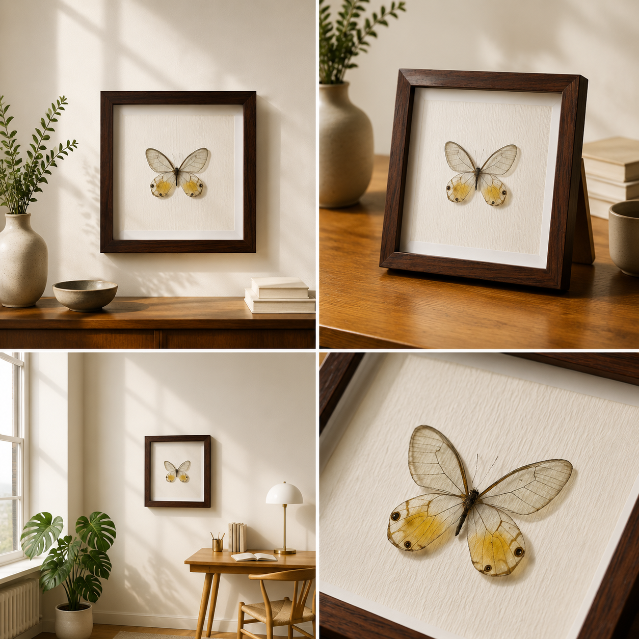 Haetera piera Handmade Butterfly Specimen Frame Nordic Minimalist Home Decor