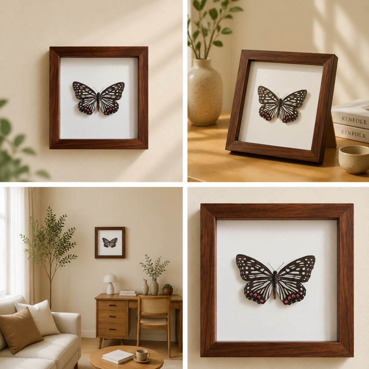 Hestina assimilis Handmade Butterfly Specimen Frame Nordic Minimalist Home Decor