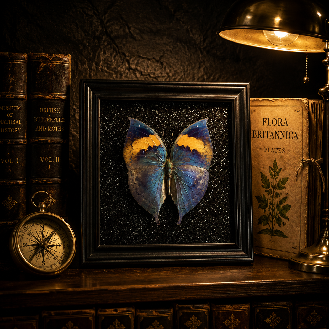 Kallima inachus Handmade Butterfly Specimen Frame Vintage Collection Home Decoration