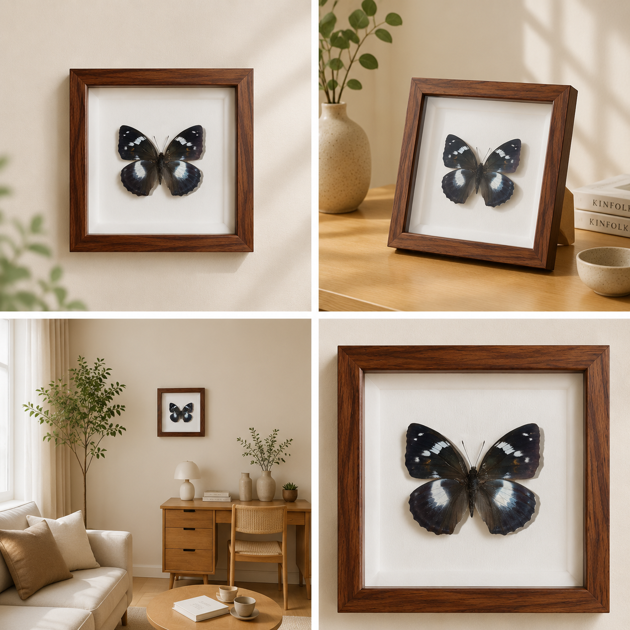 Mimathyma schrenckii Handmade Butterfly Specimen Frame Nordic Minimalist Home Decor