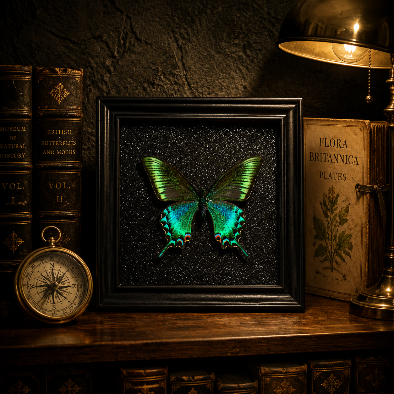 Papilio maackii,spring Handmade Butterfly Specimen Frame Vintage Collection Home Decoration