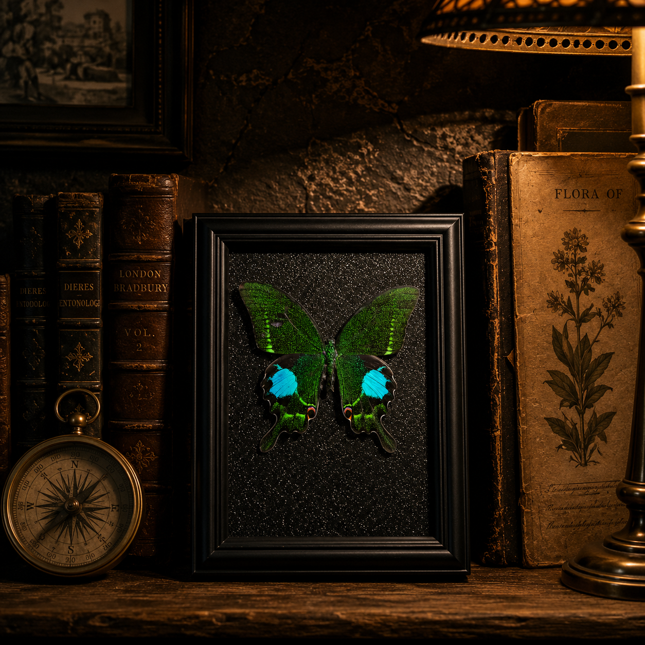 Papilio paris Handmade Butterfly Specimen Frame Vintage Collection Home Decoration
