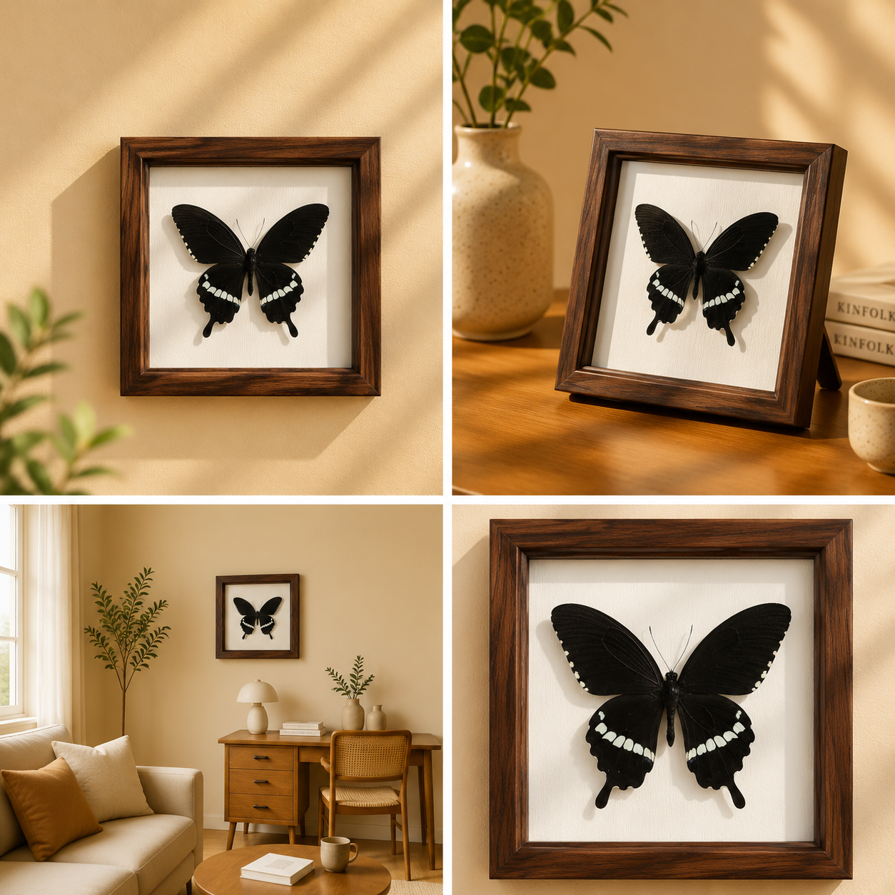 Papilio polytes Handmade Butterfly Specimen Frame Nordic Minimalist Home Decor