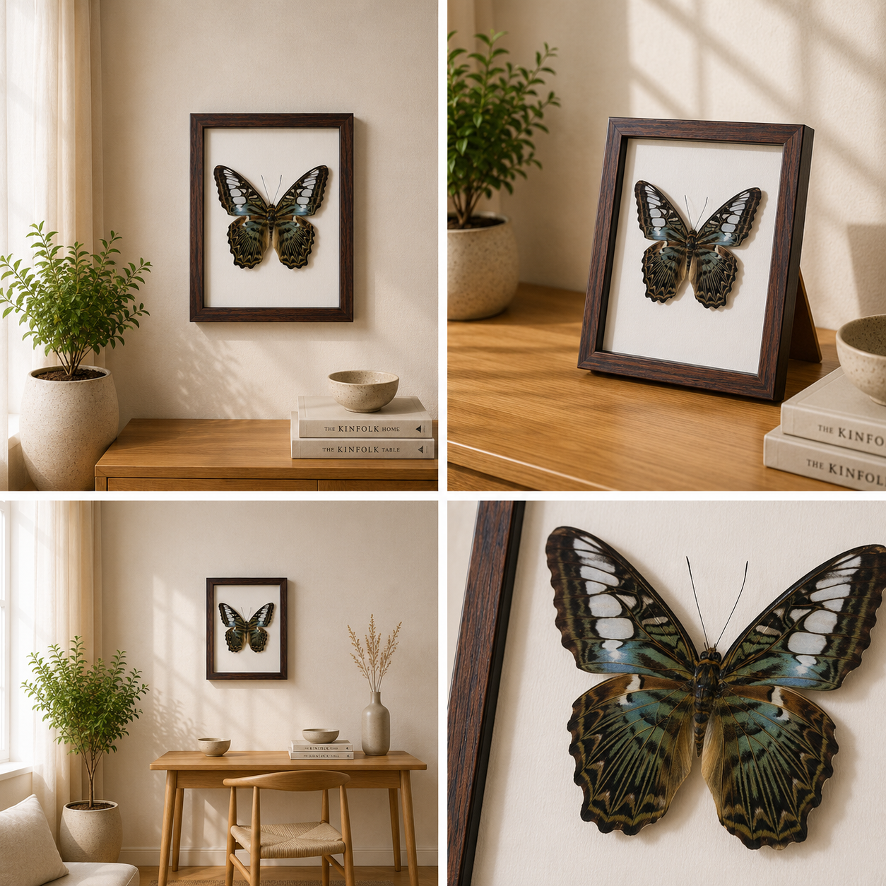 Parthenos sylvia Handmade Butterfly Specimen Frame Nordic Minimalist Home Decor
