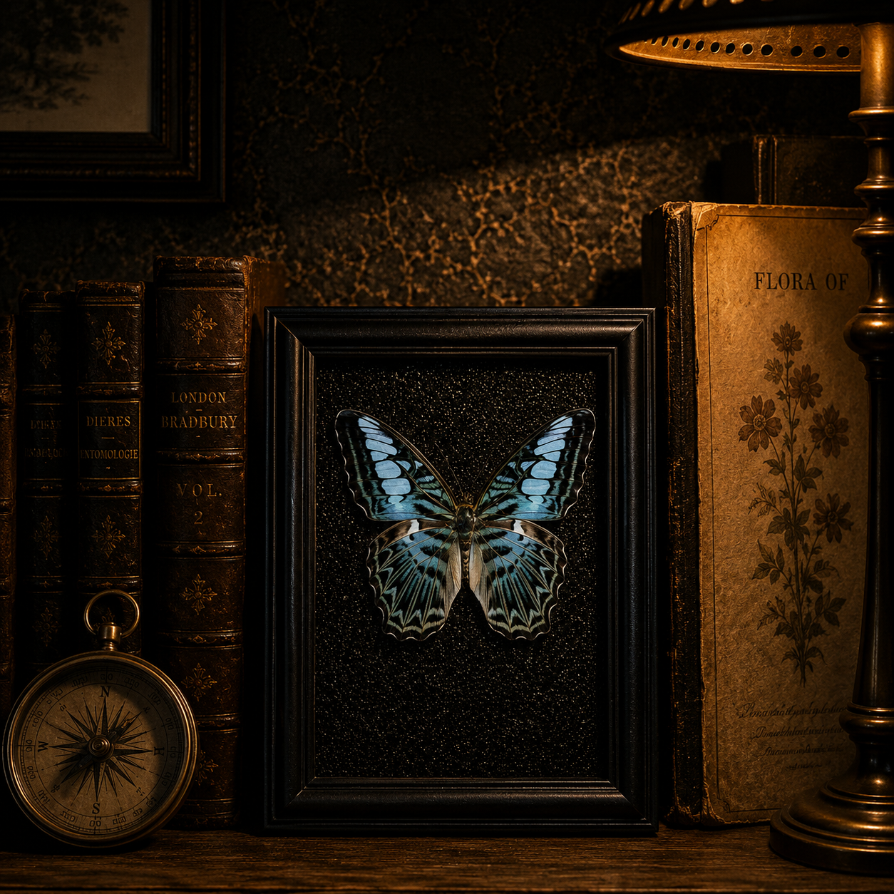 Parthenos sylvia Handmade Butterfly Specimen Frame Vintage Collection Home Decoration