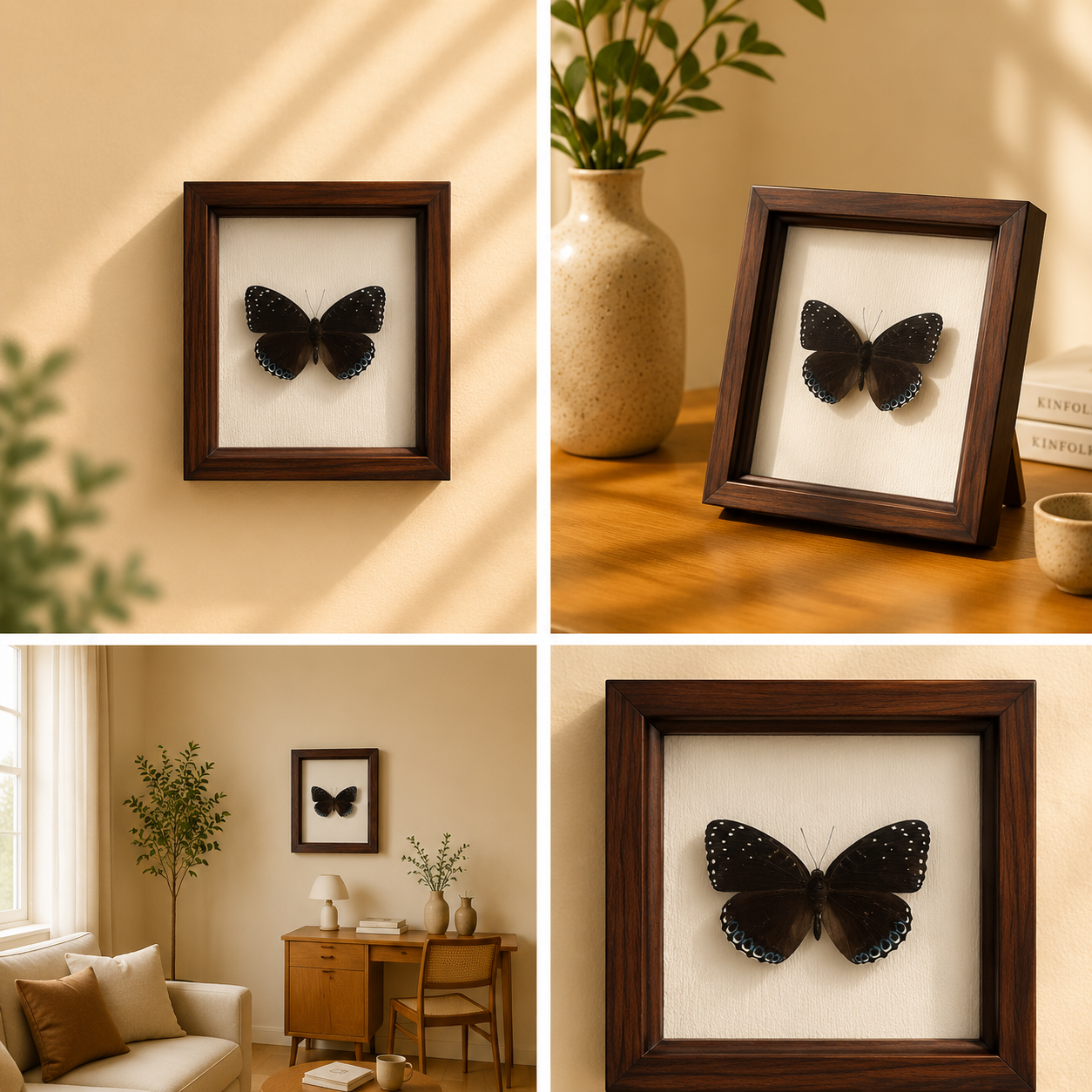 Stibochiona nicea Handmade Butterfly Specimen Frame Nordic Minimalist Home Decor